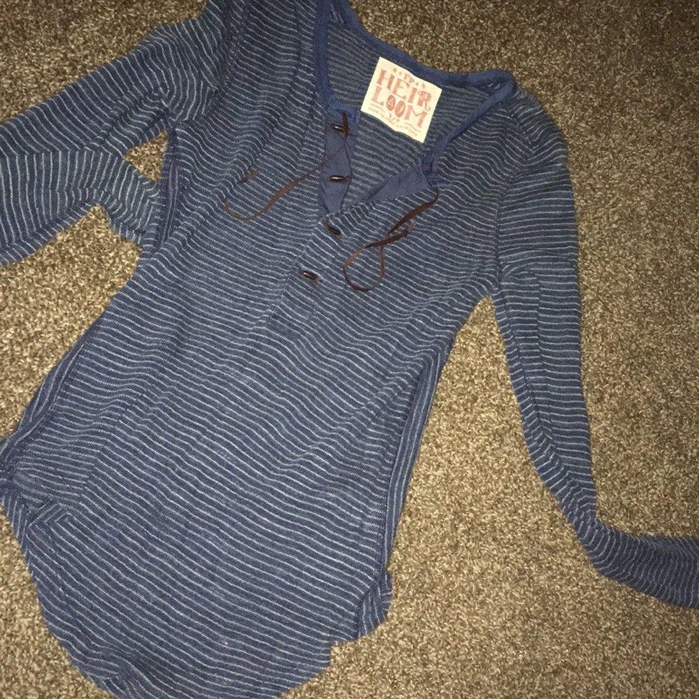 Blue Free People Long Sleeve